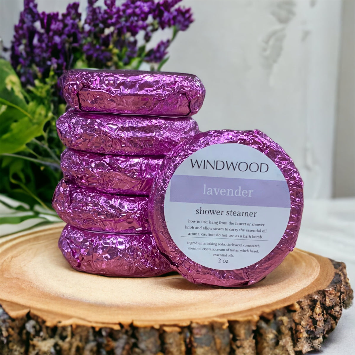 Lavender Shower Steamer Windwood Farm Soap lavender-shower-steamer-windwood-farm-soap
